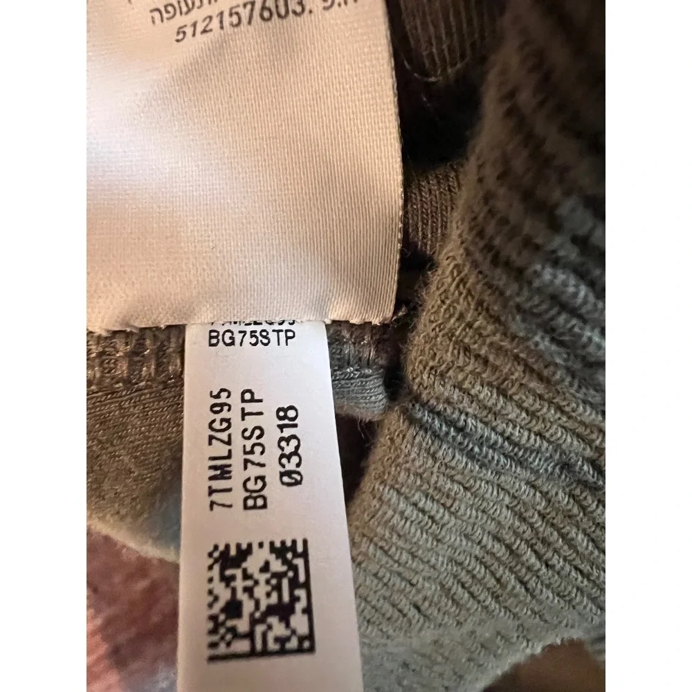 OFFLINE by Aerie Ribbed Flare Leggings and Corset Crop Top Set Olive Green Small